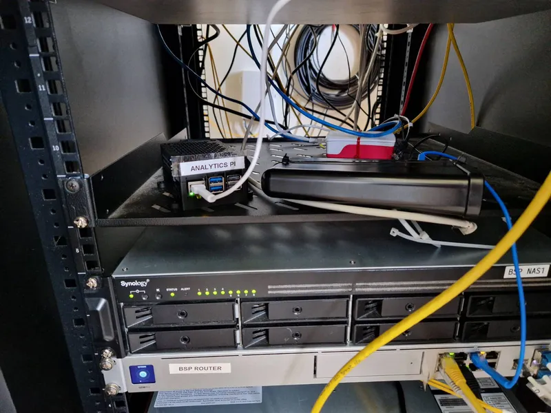 Analytics Pi inside the server rack