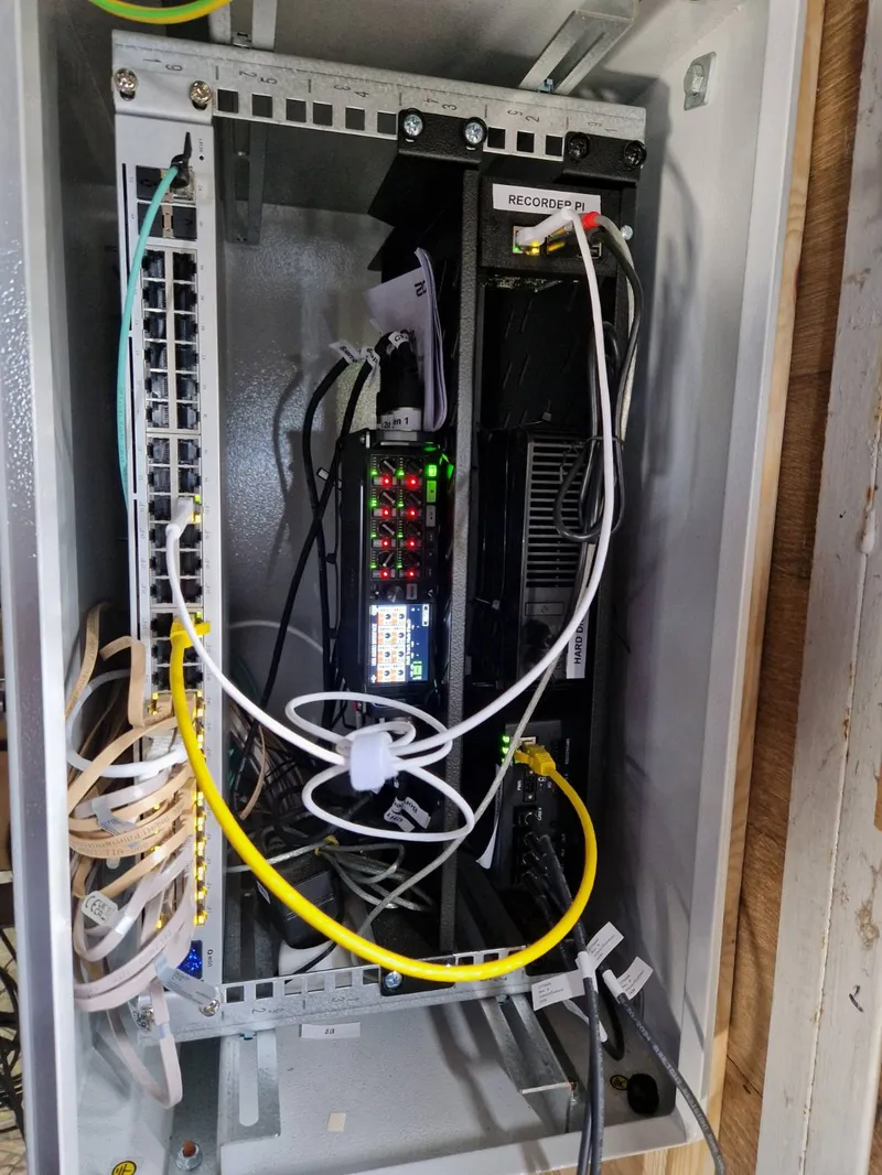 Zoom F8 Pro and Recording Pi inside the rack